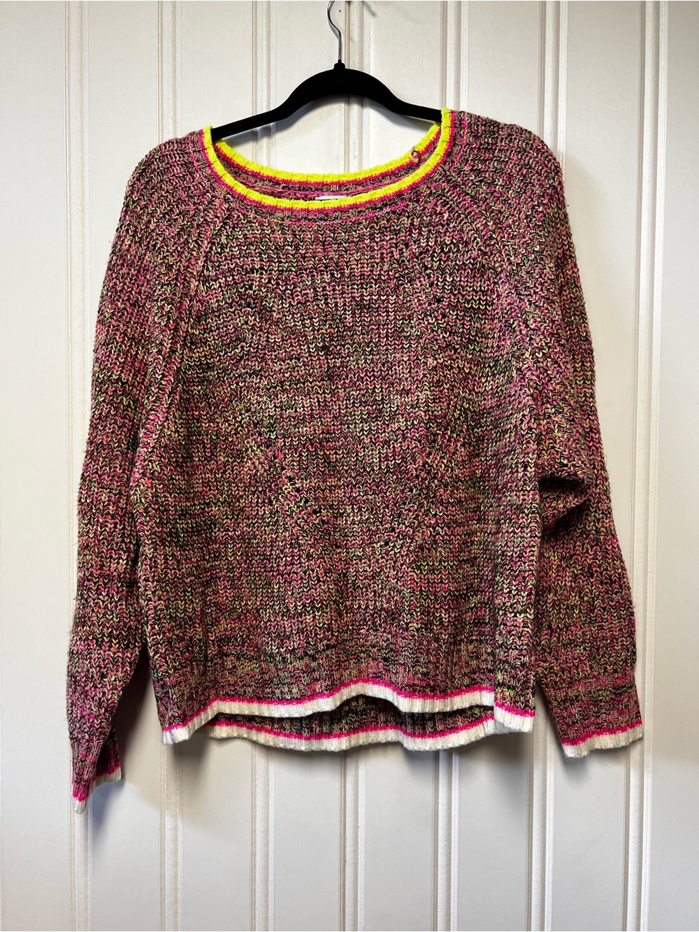 John & Jenn Multicolor Knit Women's Sweater - Pink Blend